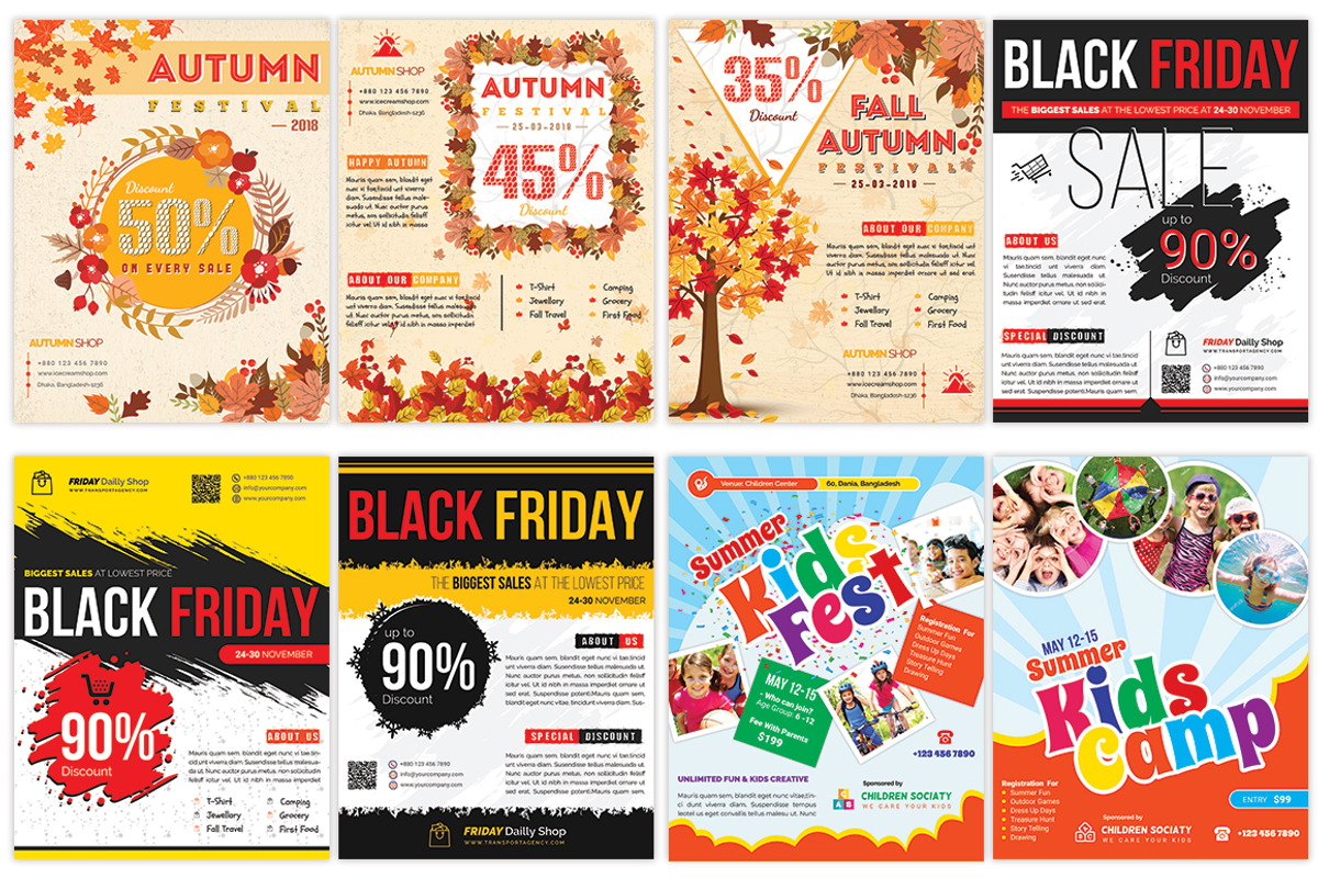 120 Business Flyers Bundle 99% OFF, a Flyer Template by Imagine Design Studio (Photo 9 of 17)