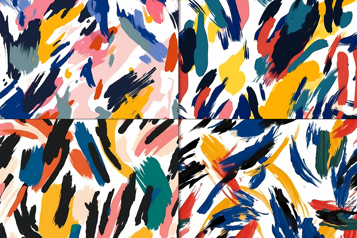 20 Seamless Abstract Brush Strokes, a Pattern Graphic by Nordic Design (Photo 9 of 9)