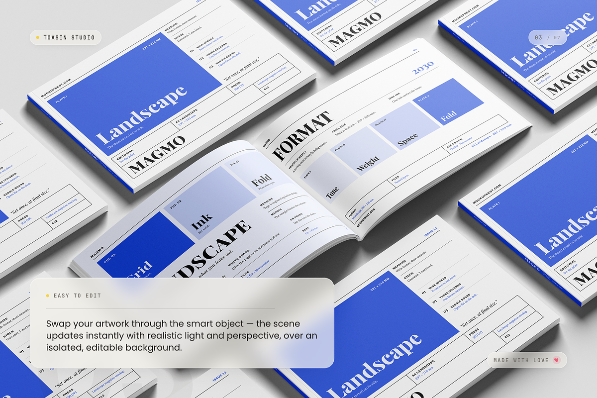 A4 Magazine Mockup, a Books & Magazine Mockup by Toasin Studio (Photo 3 of 7)