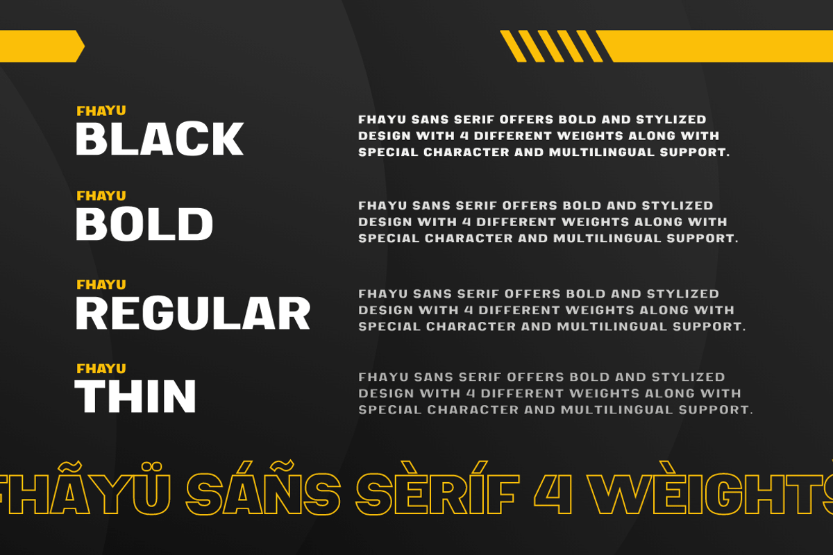 Fhayu, a Sans Serif Font by twinstd (Photo 3 of 12)