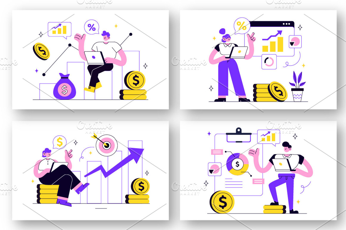 10 Revenue Vector Illustration, a Finance Illustration by denayunebgt (Photo 2 of 4)
