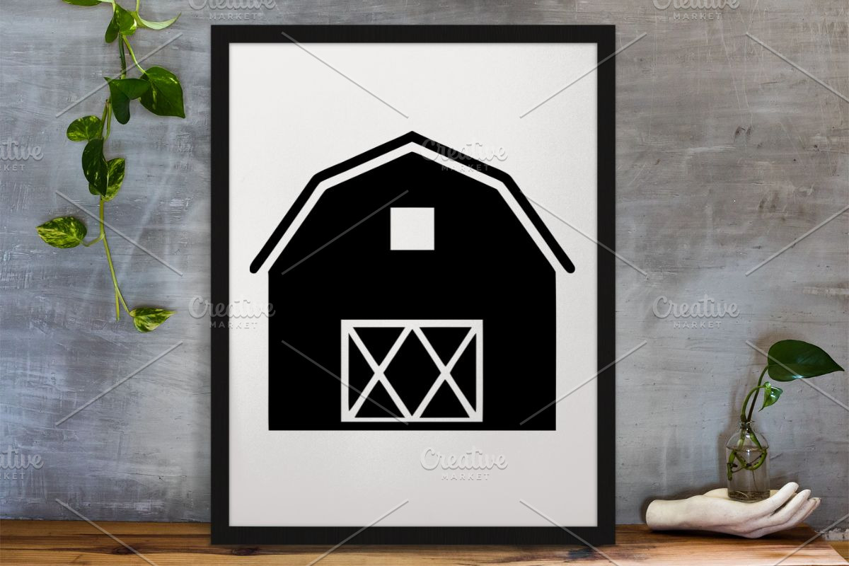 Barns Silhouette SVG, an Object Illustration by newminddesign (Photo 3 of 3)
