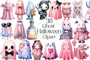 Pink Pastel Goth Halloween Ghost Cli, an Illustration by DreamPrint404 (Thumbnail 1 of 5)
