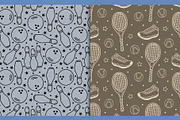 Sports Equipment Line Art Patterns, a Pattern Graphic by Drafts n Doodles (Thumbnail 5 of 9)