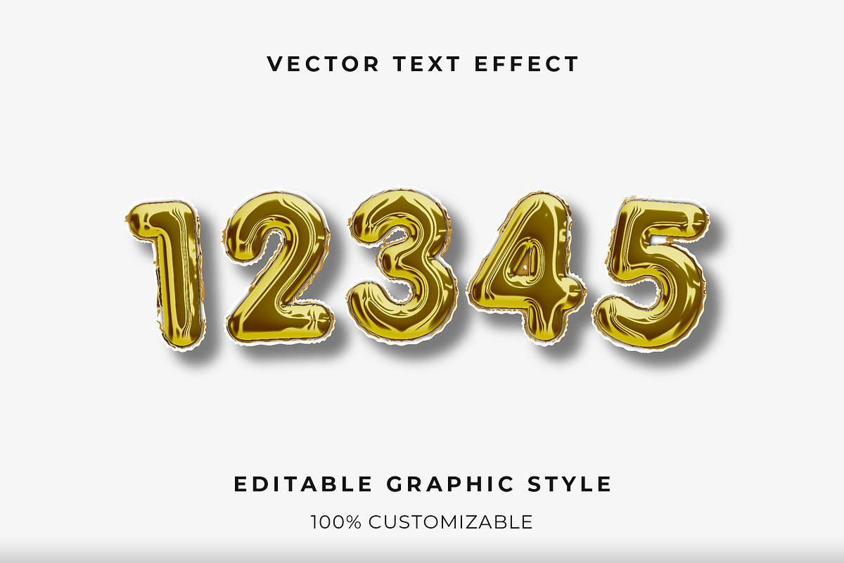 Golden Balloon 3D Text Effect preview 2