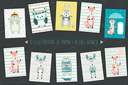 Scandinavian Guys. Graphic set, an Animal Illustration by Good Genie (Thumbnail 4 of 9)