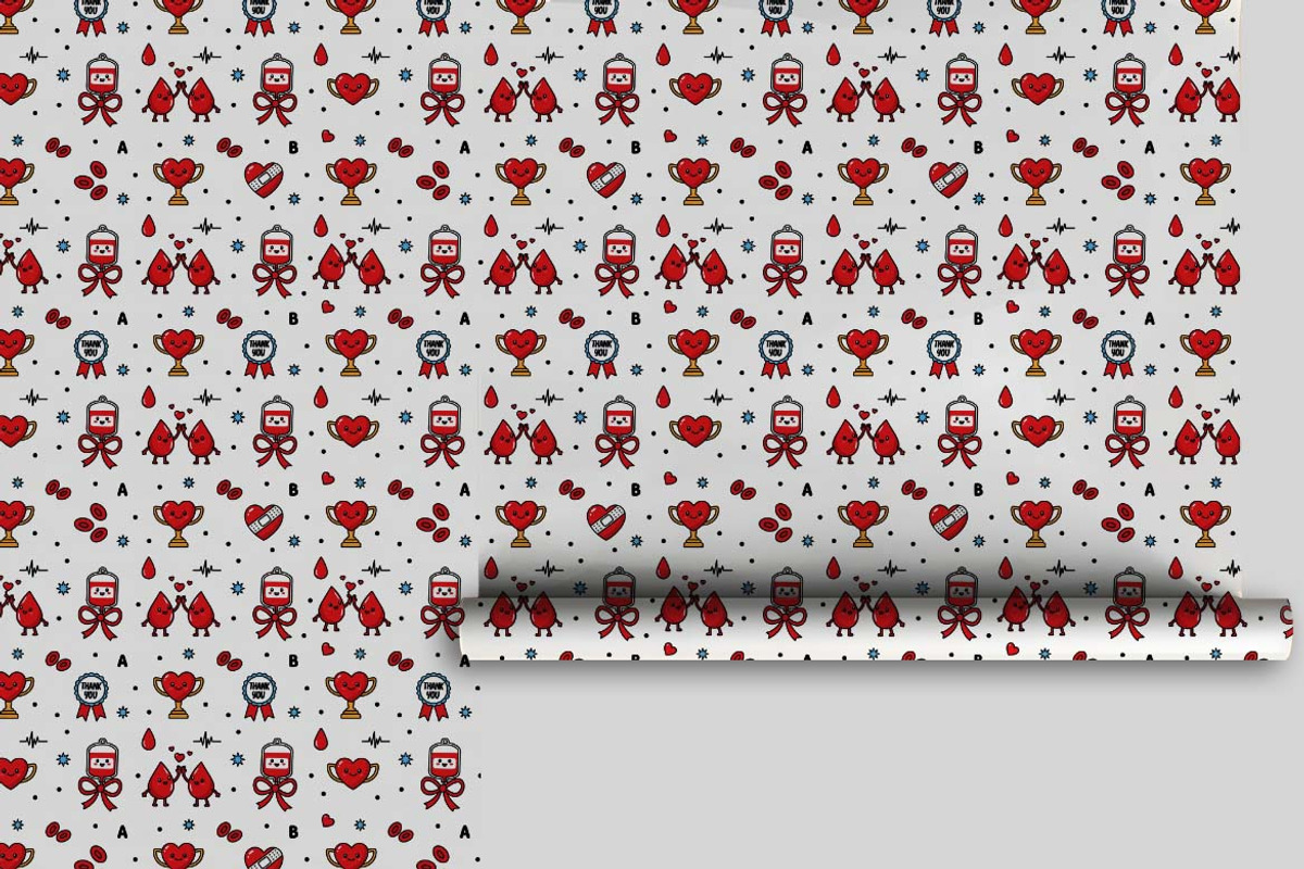 Kawaii Blood Donation Patterns SVG, a Pattern Graphic by one-touch (Photo 13 of 19)