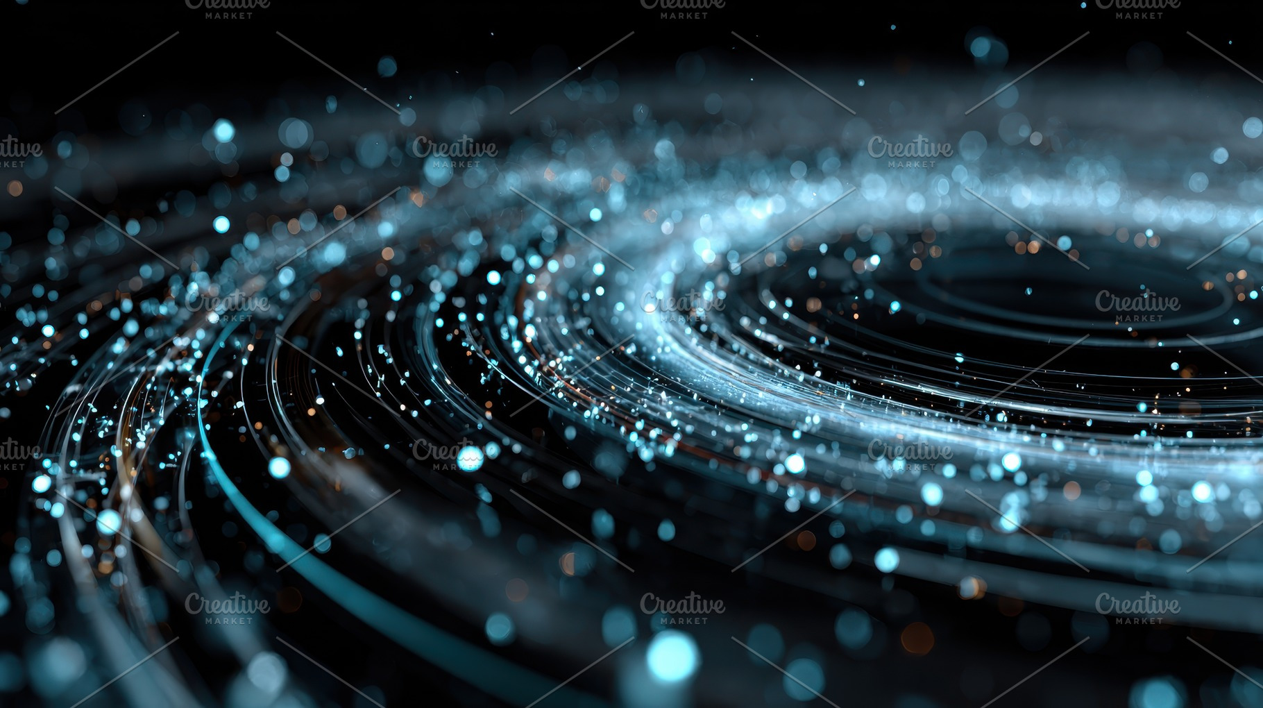 Abstract swirling blue light and par, a Photo by Pixeness Studio