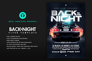 BACK TO THE NIGHT Flyer Template, a Flyer Template by OVNI-TEMPLATES (Thumbnail 1 of 3)