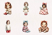 Peppermint Christmas Girl & Butter., a Seasonal Illustration by CreationArt (Thumbnail 2 of 7)