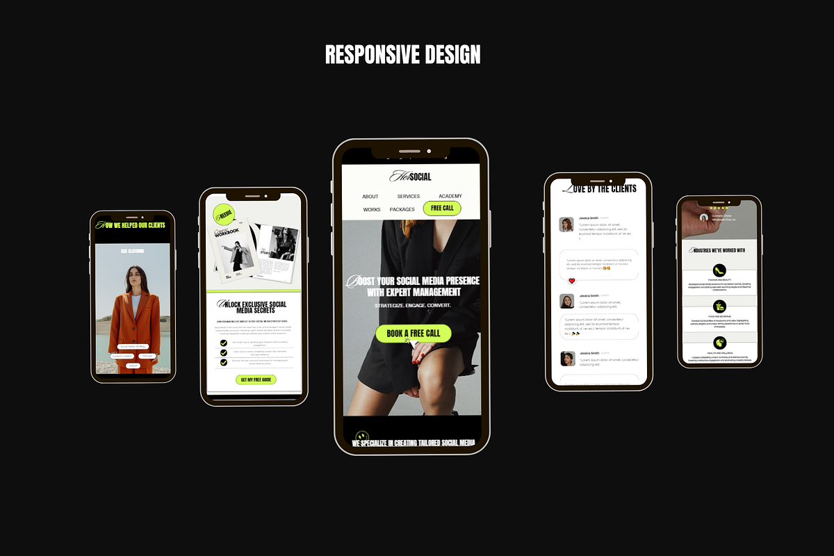 Bold Website Template Canva, a Landing Page Template by Row Creative (Photo 4 of 9)