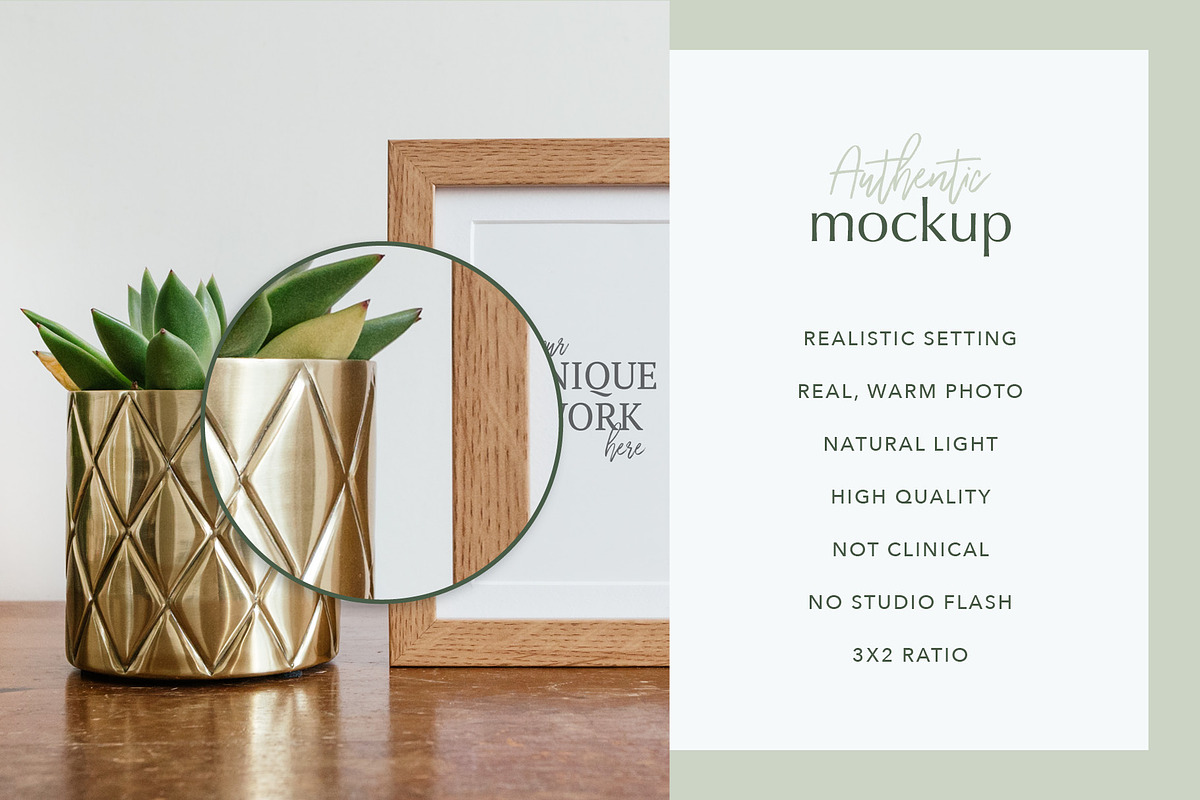 Wood Frame Mockup 3x2 Portrait#A, a Print Template by Julia Jane Creative (Photo 2 of 5)