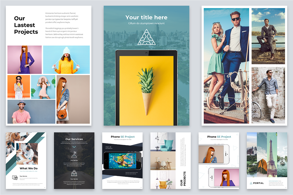 A4 Portal Modern Powerpoint Template, a Presentation Template by Reshapely (Photo 9 of 18)