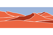 The natural landscape of the desert, a Decorative Illustration by RODINA (Thumbnail 1 of 3)
