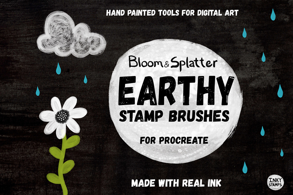 Earthy Stamp Brushes - Procreate, a Brush Add-On by INKY STAMP BRUSHES (Photo 1 of 10)