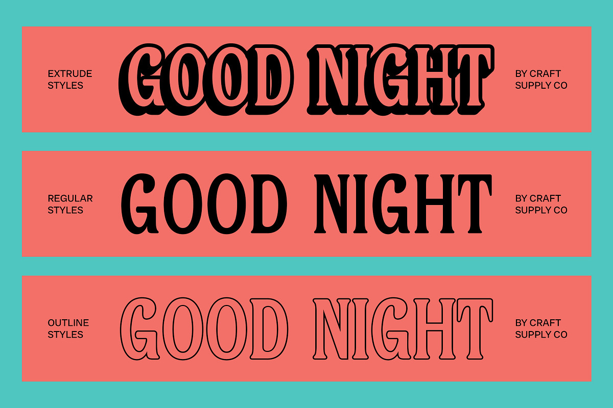 Asvoria 3D, a Serif Font by Craft Supply Co. (Photo 2 of 8)
