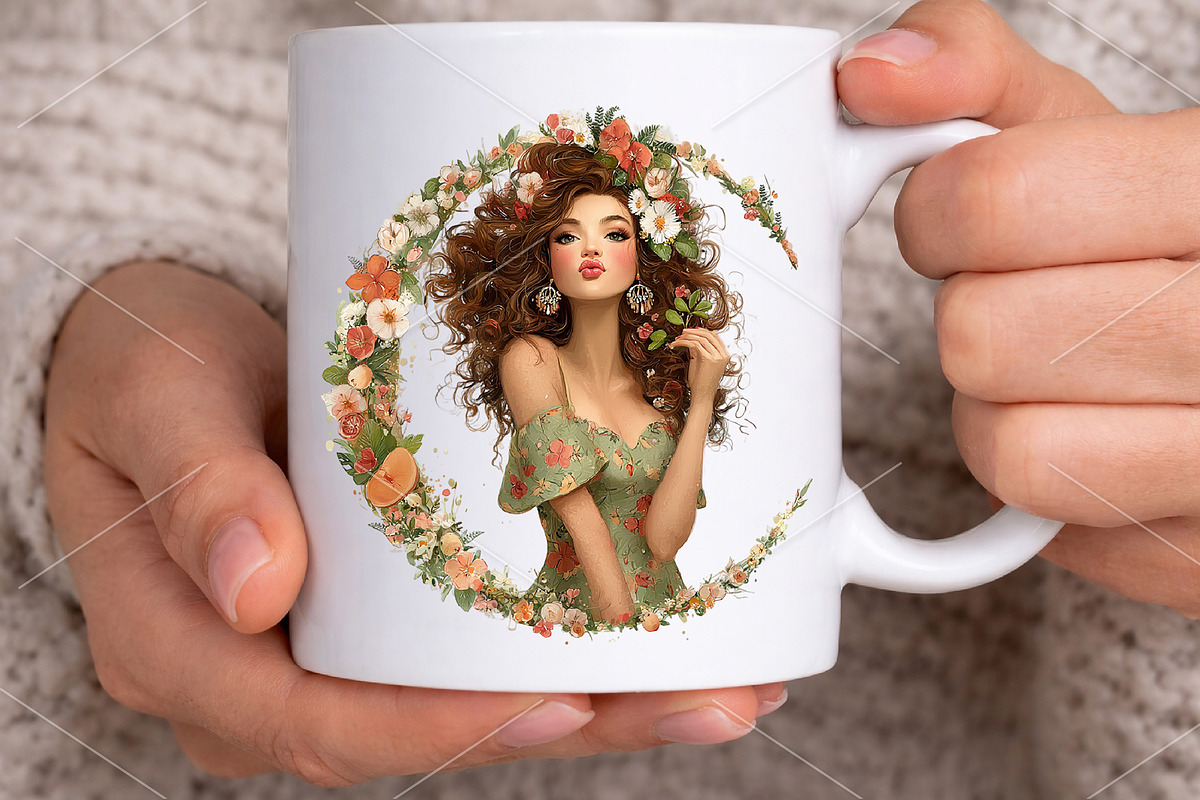 Summer Woman Watercolor Clipart PNG, a Seasonal Illustration by Canvas Craft (Photo 5 of 5)