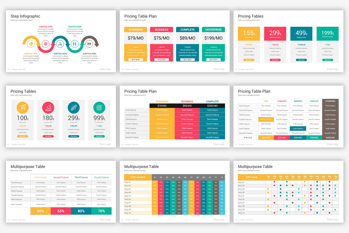 Business PowerPoint Infographics, a Presentation Template by SlideOne (Photo 9 of 17)