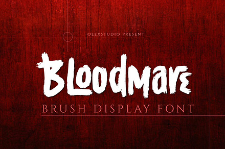 Bloodmare - display font, a Handwritten Font by Olexstudio