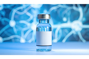 Small glass medicine vial with a, a Health & Medical Photo by Igor Tichonow