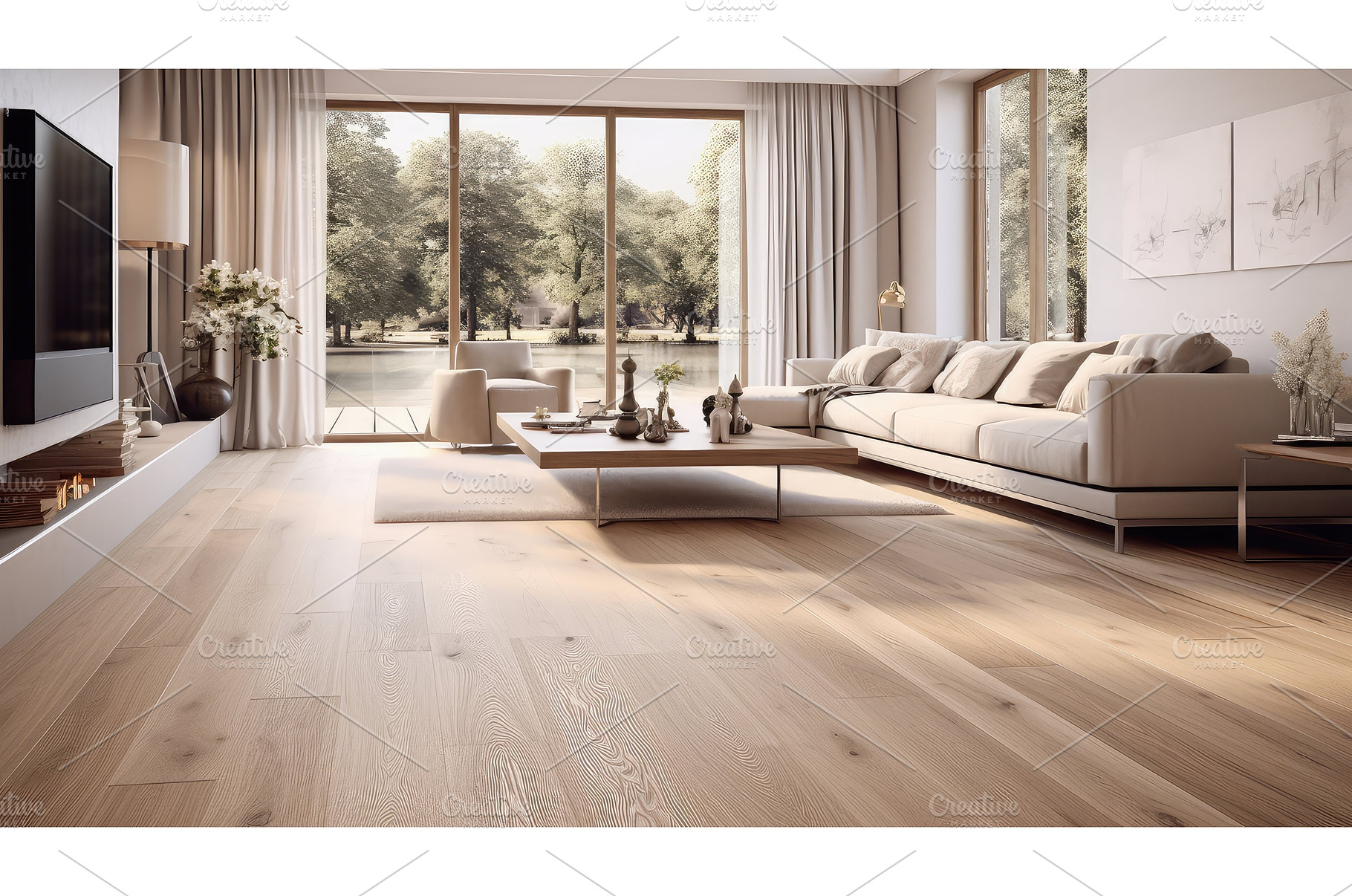 durable oak wood flooring ai, a Person Photo by pikepicture
