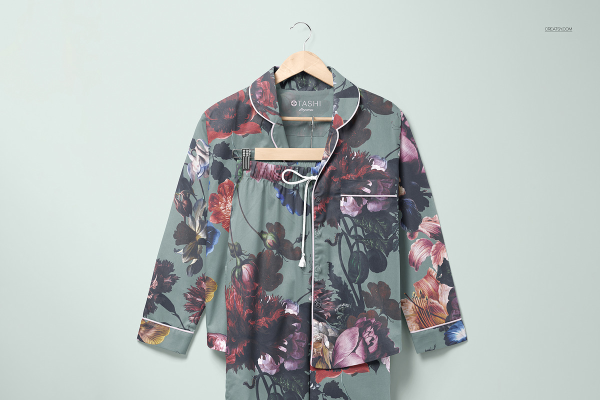 Long Sleeve Pajama Set Mockup, a Shirt Mockup by creatsy5 (Photo 7 of 10)
