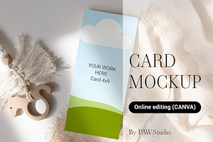 Card Mockup 4x9Menu Online EditCanva