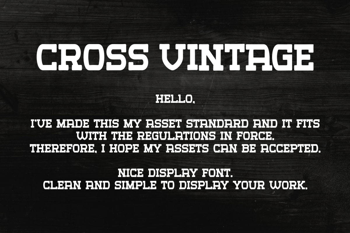 Cross Vintage, a Serif Font by brahamb_design (Photo 3 of 6)