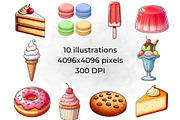 Dessert PNG Graphics Bakery Clipart, a Food Illustration by QM_ART (Thumbnail 2 of 7)