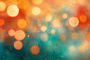 Colorful Bokeh Lights with Warm and Cool Tones, an Abstract Photo by Natalia Klenova's Shop