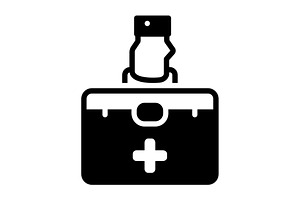 Kit medical solid icon, a Solid Icon by Creative priyanka