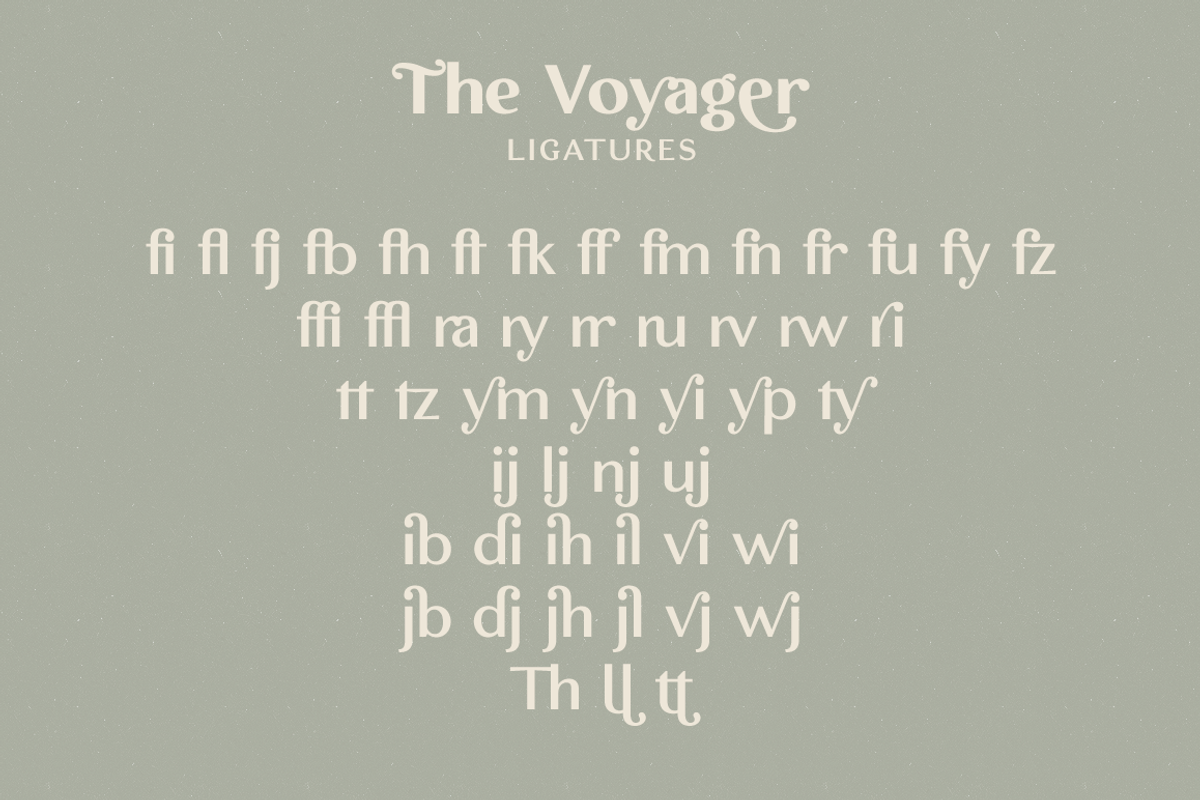 The Voyager ligature font, a Sans Serif Font by Ana's Fonts (Photo 6 of 12)