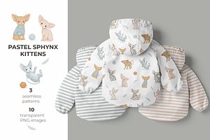 Sphynx Kittens – Patterns & Clipart