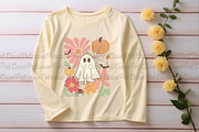 Floral Ghost Halloween PNG Bundle, a Graphic by Pet Cave (Thumbnail 4 of 9)