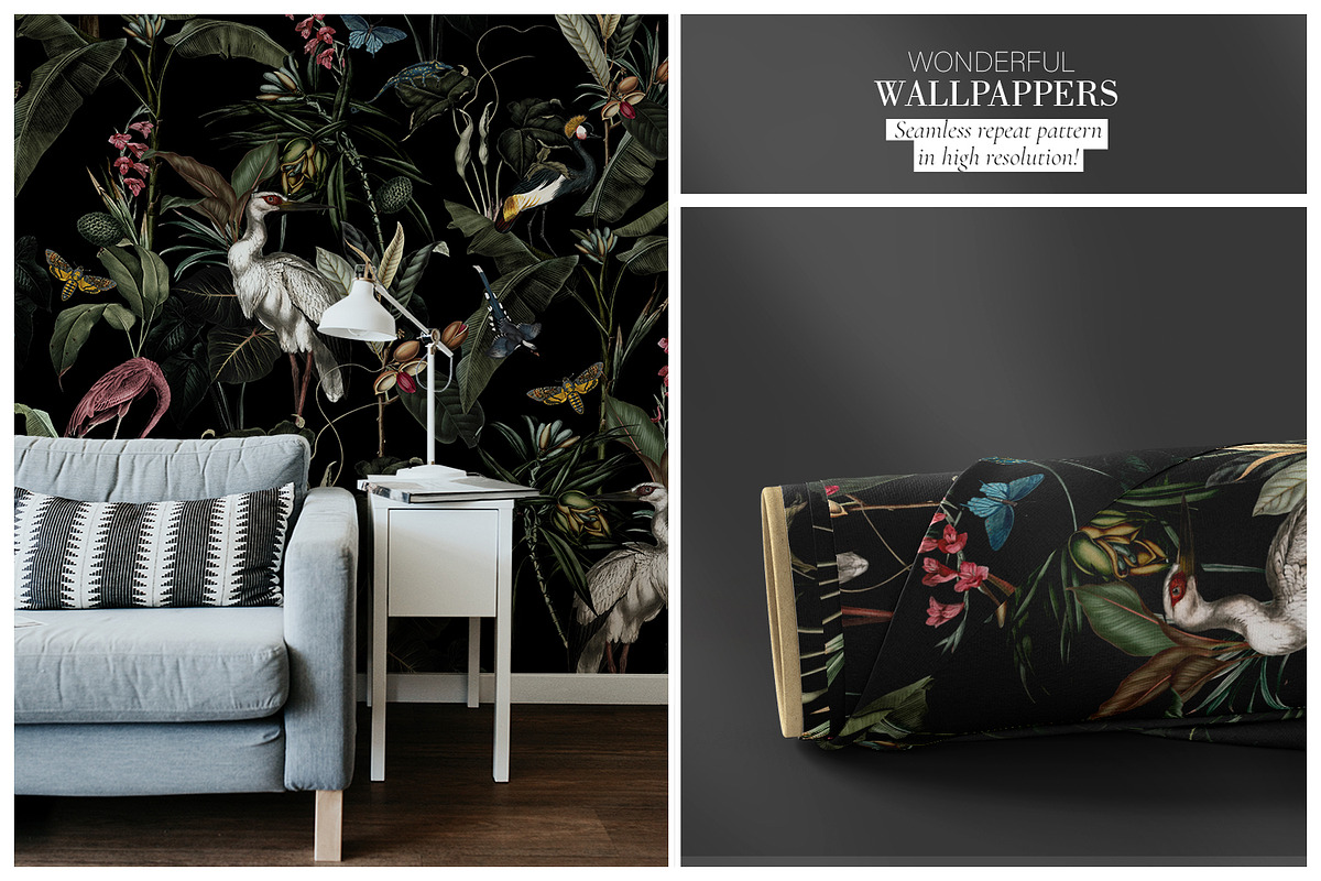 Cecília Pattern Crimson Cherry, a Wallpaper Graphic by Luiz da Rolt Grathwohl (Photo 7 of 9)
