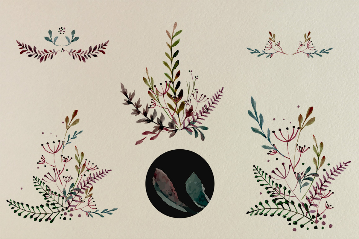Leaves and Brunches, a Decorative Illustration by tinybunnyshop (Photo 4 of 7)