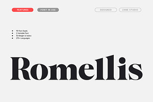 Romellis – Editorial Serif Typeface, a Serif Font by Zane Studio