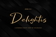 Delightis Script, a Script Font by khurasan (Thumbnail 1 of 5)