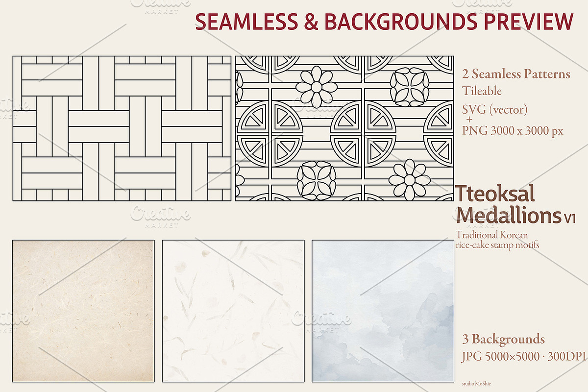 Korean Seal / Medallion Badge System, a Graphic by studio MoShie (Photo 3 of 6)