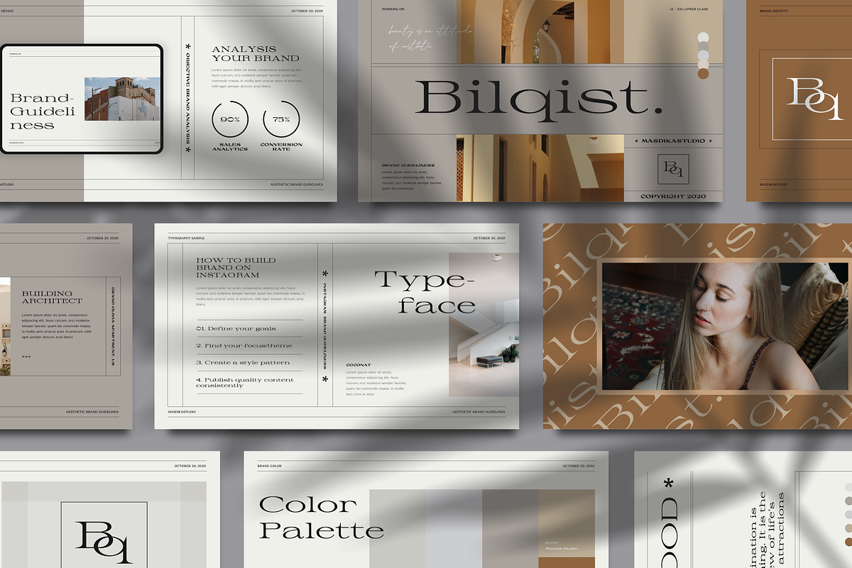 Bilqist - Keynote Brand Guidelines, a Presentation Template by Masdika Studio (Photo 2 of 10)