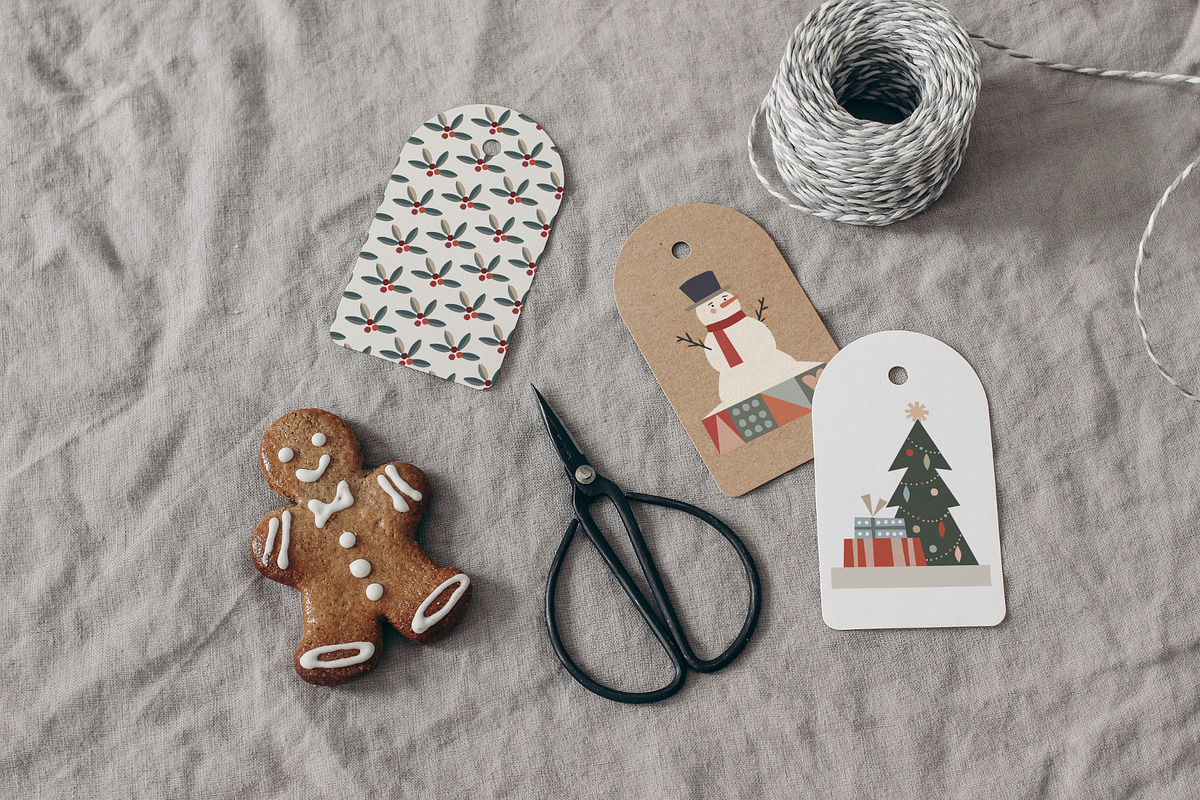 Retro Geometric Christmas set, a Decorative Illustration by Tabita's shop (Photo 4 of 13)