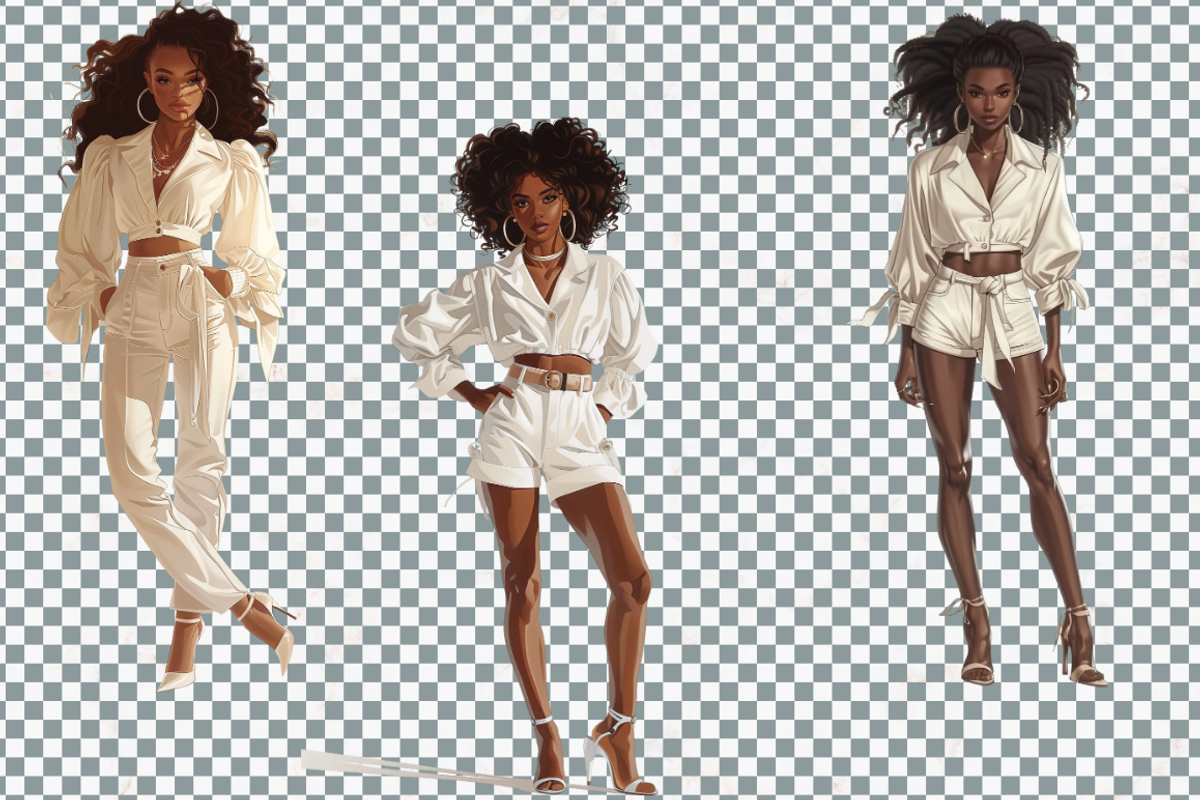 Black Girl in White Clothes PNG, a Person Illustration by Mash Mash Stickers (Photo 8 of 9)