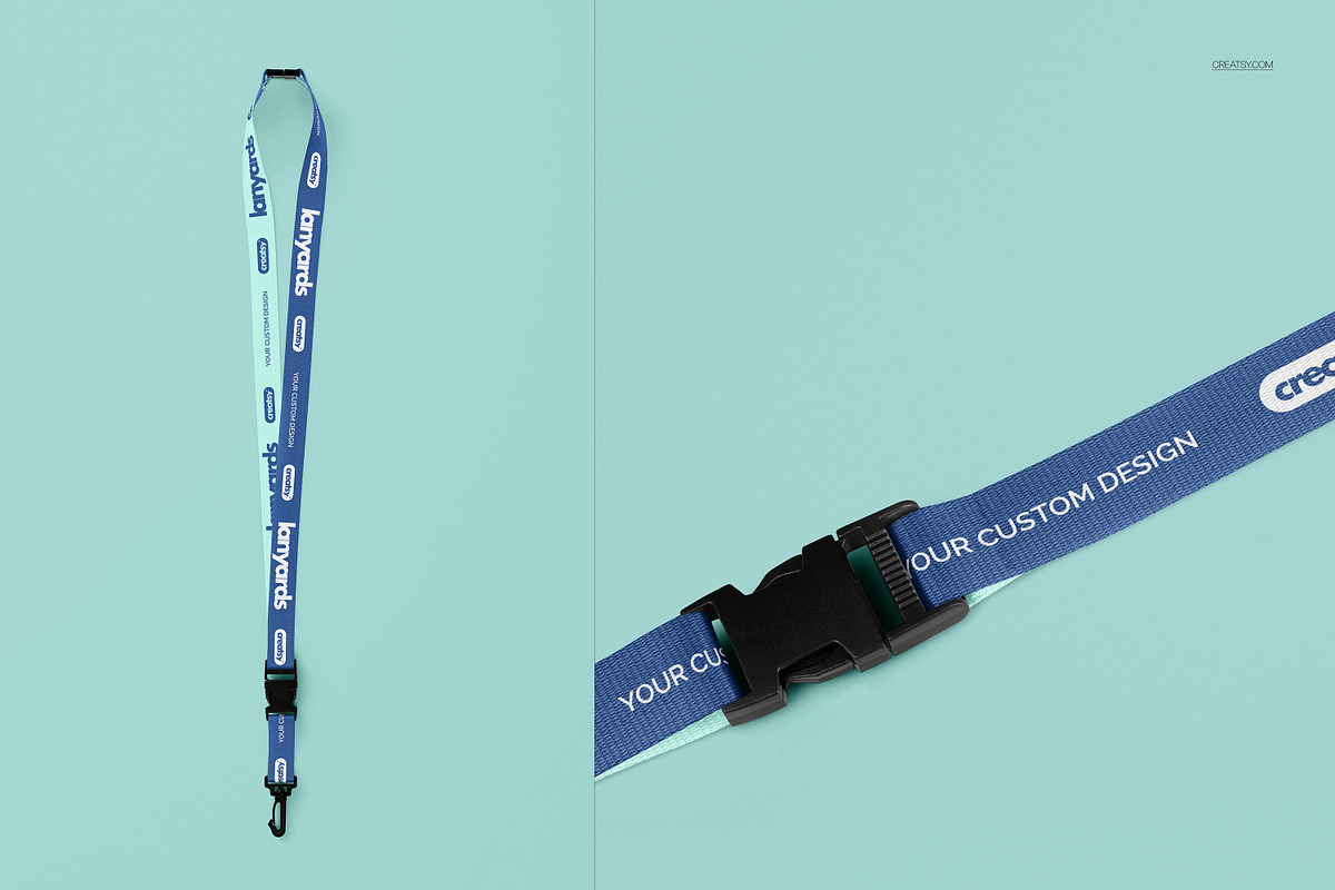 Polyester Lanyards Mockup Set, an Advertising Mockup by creatsy5 (Photo 6 of 13)