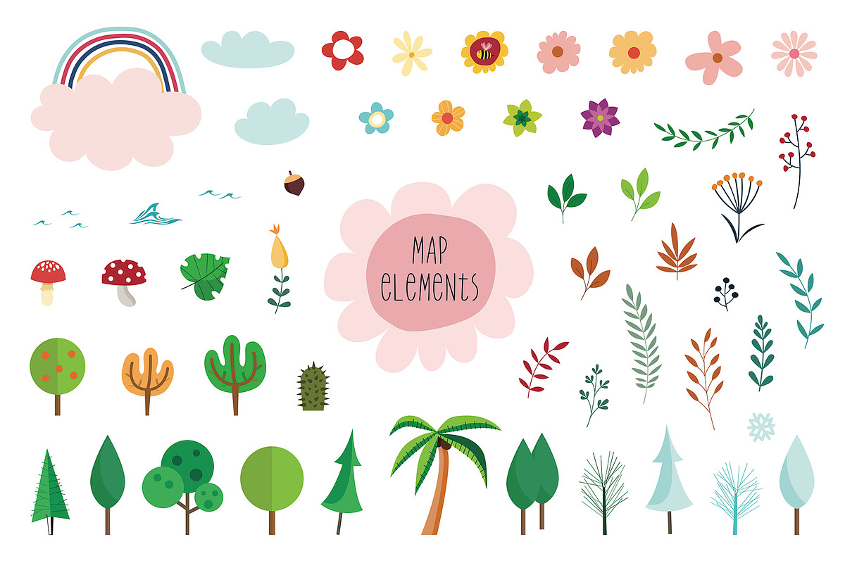 Cute Animals Vector World Map, an Animal Illustration by Pingebat (Photo 6 of 14)
