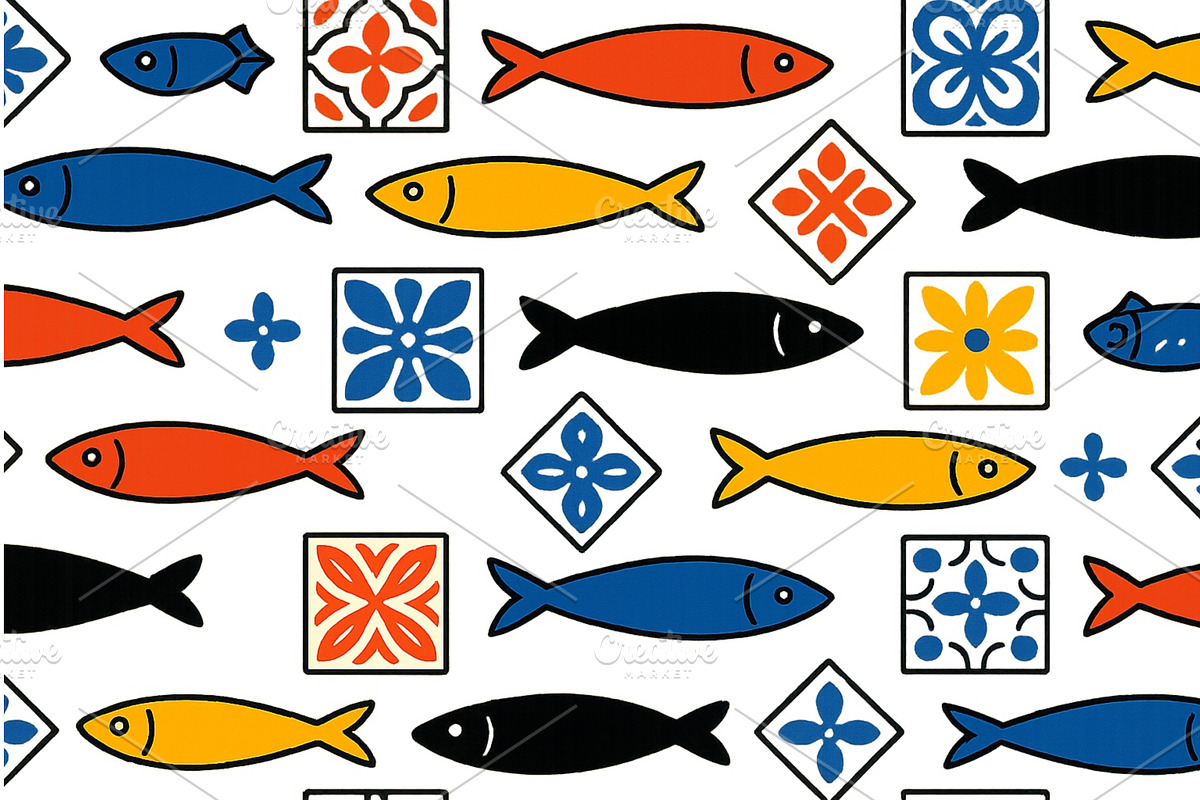 Colorful vector illustration of fish, an Illustration by ZinetroN