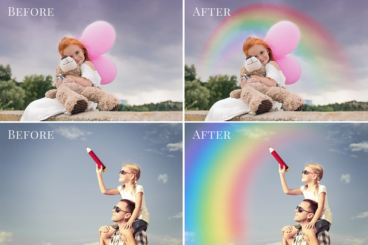 HAPPY RAINBOW PHOTO OVERLAYS, a Layer Style Add-On by BrownLeopard (Photo 6 of 6)