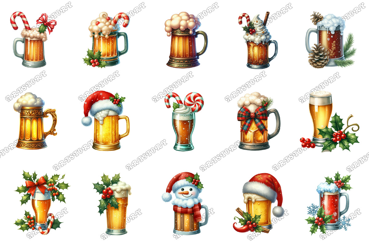 Christmas Beer Sublimation Bundle, an Illustration by designcity5 (Photo 3 of 5)