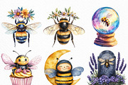 Soft Purple Halloween Bees Clipart, an Illustration by Craft Nest (Thumbnail 4 of 6)