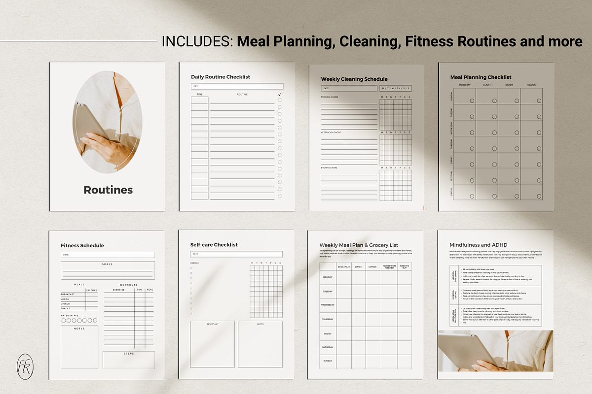 ADHD Productivity Planner Canva, a Presentation Template by HelloKarla (Photo 4 of 5)