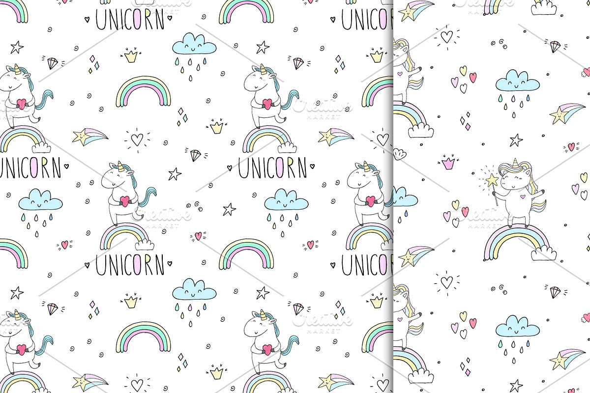 Magic Unicorns collection!, a Background Graphic by Irene_Boiko_ART (Photo 11 of 15)